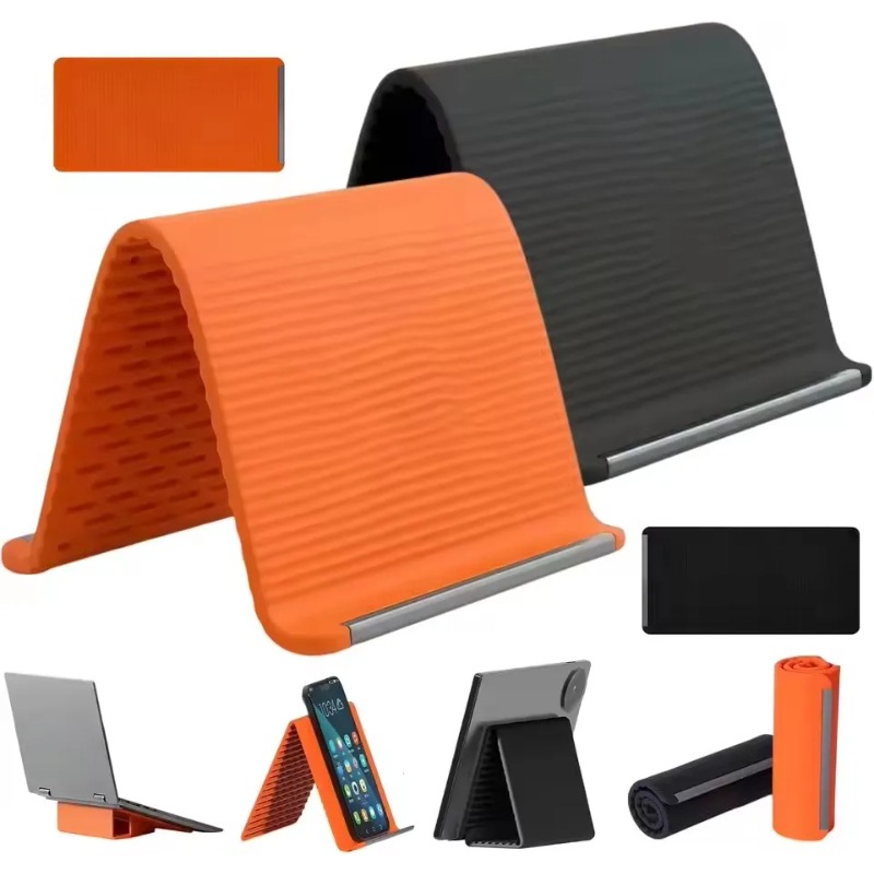 Laptop Stand - حامل هاتف سيليكون مرن وقابل للطي،