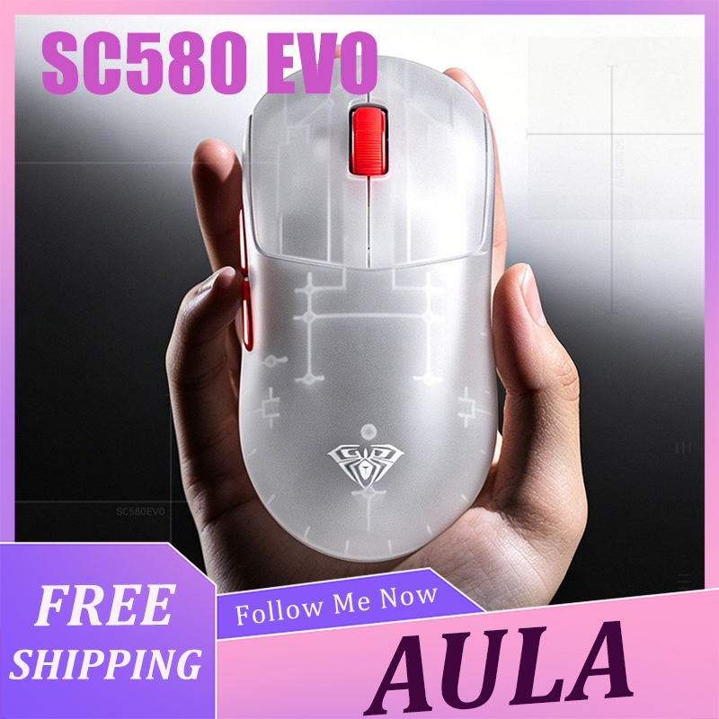ماوس AULA SC580 EVO خفيف الوزن - مراجعة Laptop Mouse وسعره